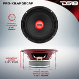 PRO-X 8' Mid-Range Loudspeaker with RGB Light Dust Cap 275 Watts Rms 4-Ohm - detail view | Silarius