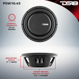 PS Shallow-Mount Water Resistant 10' Subwoofer | 500W RMS Single Voice Coil 4-Ohm - detail view | Silarius