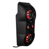 Polaris RZR Waterfall Center Console 2 X 6.5' Speakers & 2 X 2.2' Bullet Tweeter Empty Enclosure - rear view | Silarius