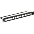 Switchcraft QGPK1B440 1RU Empty QG Panel with 1X16 E Series Knockouts