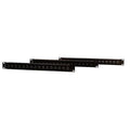 Switchcraft QGPK1DE16MB 1U RMS QG Panel Pre-Loaded with 16 Male DE Series 3-Pin XLR Connectors, Black