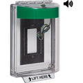 STI STI-13330NG Universal Stopper with Horn and Relay Enclosed Flush Back Box, No Label Included, Green