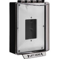 STI STI-13500NK Universal Stopper without Horn Housing Enclosed Back Box Open Mounting Plate, No Label Included, Black