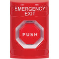 STI SS2008EX-EN Stopper Station Push Button, No Cover, Pneumatic Illuminated, 'EMERGENCY EXIT' Label, Red