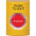 STI SS2008PX-EN Stopper Station Push Button, No Cover, Pneumatic Illuminated, 'PUSH TO EXIT' Label, Red