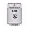 STI SS2340XT-EN Key-to-Reset Stopper Station with Horn, Indoor / Outdoor, Flush Mount, EXIT Label in English, White