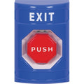 STI SS2408XT-EN Pneumatic Stopper Station, Illuminated, No Cover, EXIT Label in English, Blue