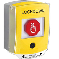STI G3C225LD-EN G3 Multipurpose Push Button with Camera and Back Box, Shield, Momentary, 'LOCKDOWN' English Text, Yellow