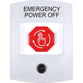 STI G3C309PO-EN G3 Multipurpose Push Button with Camera, No Cover, Turn-To-Reset, EMERGENCY POWER OFF, English, White