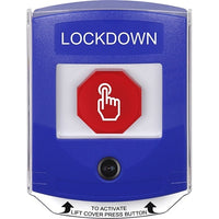 STI G3C4A2LD-EN G3 Multipurpose Push Button with Camera, Shield with Sound, Key-To-Reset, LOCKDOWN, English, Blue