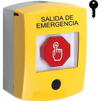 STI G3C202EX-ES G3 Multipurpose Push Button with Camera, Key-To-Reset, 'EMERGENCY' Text, No Cover, Yellow