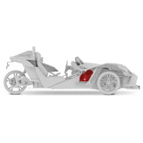 Polaris Slingshot Dual Front Fender 8' Loaded Speaker Pods with Digital LED Lighting - side view | Silarius