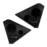 Polaris Slingshot Front Kick Empty Panel Pods With Digital LED Lights fits 2 x 6.5' Speakers and 2... - front view | Silarius
