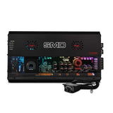 SMD 5-Channel Amplifier with VM-1 Voltmeter and Digital LED Lights 4 x 250W at 2-Ohm Class AB + 1 ... - front view | Silarius