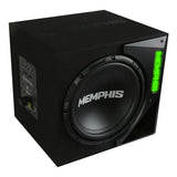 Memphis Audio SRXE12SA Street Reference 12" Ported Powered Subwoofer Enclosure with 300W Amp and RGB LED