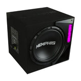 Memphis Audio SRXE12SA Street Reference 12" Ported Powered Subwoofer Enclosure with 300W Amp and RGB LED