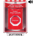 STI SS2082HV-EN Stopper Station Push Button with Universal Stopper Cover, Horn, Surface Mount, Key-to-Reset Illuminated, 'HVAC SHUT-DOWN' Label