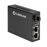 Cleerline SSF-SFP-RJ452POE-1G-EU 1 x SFP to 2 x RJ45 Gb Ethernet Fiber Optic Media Extender with POE+