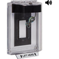 STI 13330NK Universal Stopper Enclosed Flush Mount Back Box with Horn and Relay, No Label Included, Black