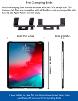 LEVO Dual Clamp Tablet Cradle for LEVO G2 Stands - detail view | Silarius