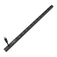SurgeX ESP-VP-10V-1612 12-Port Vertical Rack Mount Surge Protector, 16A