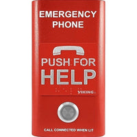 Viking E-1600-RDA-EWP Compact Emergency Phone with Enhanced Weather Protection, Red