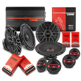 DS18 2009-2014 Acura TL Front and Back Doors Speakers Good Upgrade/Replacement Package 900 Watts - front view | Silarius