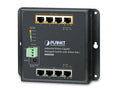 PLANET WGS-804HPT Industrial 4-Port Gigabit 802.3at PoE+ + 2-Port Gigabit + 2-Port SFP Wall-Mount Managed Switch