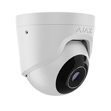 AJAX 64929.197.WH1 TurretCam 8MP Wired AI-Powered Security IP Camera, 85° Viewing Angle, 4mm Lens, White
