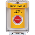 STI SS2231ZA-FR Stopper Station, Indoor / Outdoor, Flush Mount, Turn-to-Reset, Non-Returnable Custom French Label, Yellow