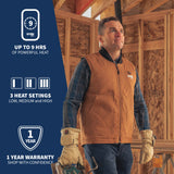 Ibex Mens Heated Workwear Vest - detail view | Silarius