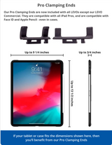 LEVO G2 Table Clamp Tablet Stand - Gunmetal Black - detail view | Silarius