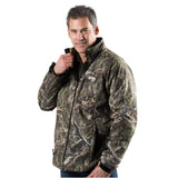 Sahara Men's Heated Hunting Jacket - Mossy Oak Camo - detail view | Silarius