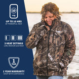 Sahara Women's Heated Hunting Jacket - Mossy Oak Camo - detail view | Silarius