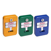 SigCom SG-42CXK1-BL-B SPECTRUM Series, Dual Action Pull Station, DPDT, Toggle Switch with Key, Blue