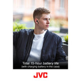 JVC HA-A8TR In-Ear True Wireless Bluetooth Earbuds with Charging Case (Red) - detail view | Silarius