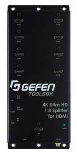 Gefen GTB-HD4K2K-148C-BLK 4K DCI & ULTRA HD 1:8 HDMI Splitter w/ Cascading Out