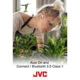 JVC HA-A8TB In-Ear True Wireless Bluetooth Earbuds with Charging Case (Black) - detail view | Silarius