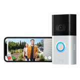Ring 8VRSLZ-0EN0 Video Doorbell 3 - (Satin Nickel and Venetian Bronze) - rear view | Silarius