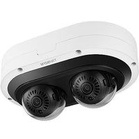 Hanwha PNM-C12083RVD Wisenet P-Series 6MP Outdoor IR Vandal Dome IP Camera, 3.54-6.69mm Lens, White
