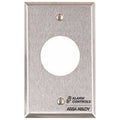 Alarm Controls RP-22 Remote Wall Plate with 1-1/8" Hole for Sonalert Audible Indicator, Single Gang, Satin Stainless Steel