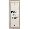 Alarm Controls PN5-111 PN Vandal Resistant Narrow Push Plate, Pneumatic Time Delay, Push to Exit, Black Push Plate, Clear Finish
