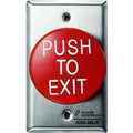 Alarm Controls TS-60302 Request To Exit Station with Pneumatic Timer, 2-1/2" Red Push Button, Single Gang, 430 Stainless Steel