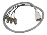 AccelTex ATS-00020 100 Series 4 Port DART to RPTNC Bulkhead Jack 2ft Cable Assembly