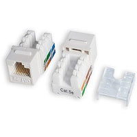 ADI PRO 0E-C5KEYWH10 CAT5E Keystone Jack Vertical 8P8C RJ45, 10-Pack, White