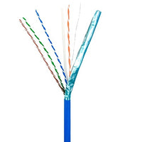 ADI PRO 0E-CMR6BLPS CAT6 23/4 Solid BC Plus Riser Cable, Shielded, UTP, CMR / FT4, 1000' Wood Reel, Blue