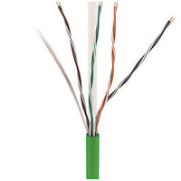ADI PRO 0E-CMR6GNPR CAT6+ 23/4 Solid BC Cable, Unshielded UTP, Riser CMR, FT4, 1000' Express Box, Green