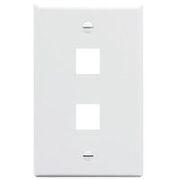 ADI PRO 0E-FP2WH 2-Port Single Gang Faceplate, 2-Pack, White
