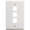 ADI PRO 0E-FP3WH 3-Port Single Gang Faceplate, 2-Pack, White