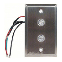 Dortronics 7201xL2-H High Intensity LEDs Mounted on 1-Gang Stainless-Steel Plate
